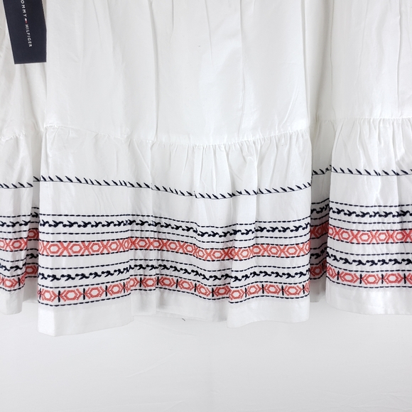 NWT Tommy Hilfiger White Embroidered Skirt Size 14 - Picture 7 of 7
